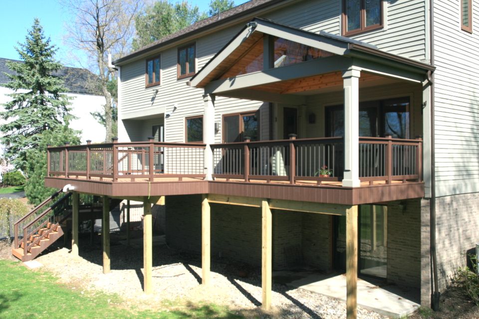 House Deck Balcony And Outdoor Stairs