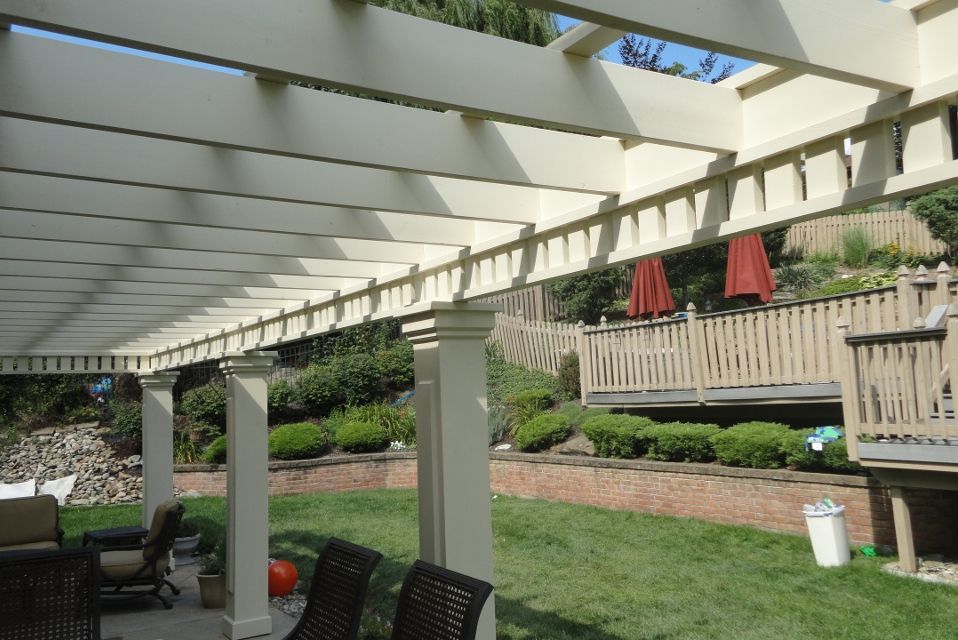 Outdoor White Pergola