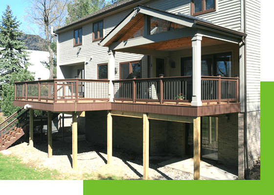 Wooden Deck Design Of A House
