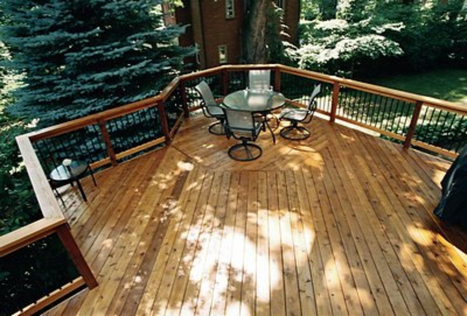 Wood Wrap Around Deck