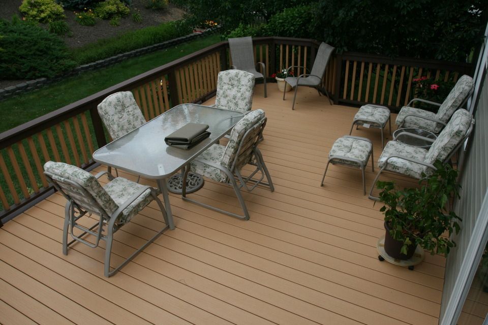 Outdoor Balcony With Furnitures