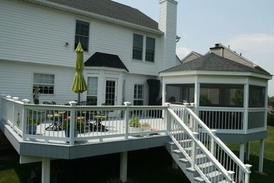 Modern White House With Deck Stairs